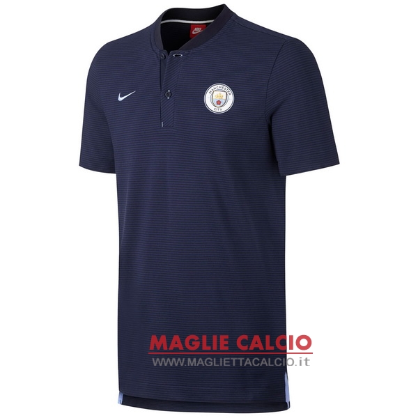 manchester city blu navy magliette polo nuova 2017-2018