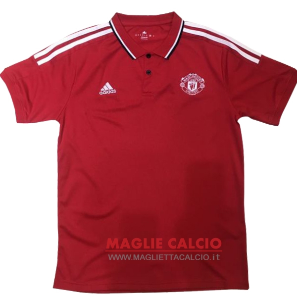 manchester united rosso bianco magliette polo nuova 2017-2018