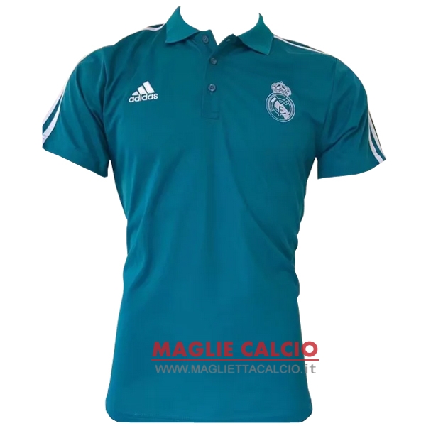 real madrid bianco blu magliette polo nuova 2017-2018