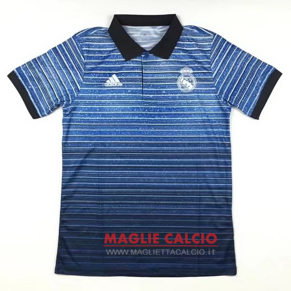 real madrid blu nero magliette polo nuova 2017-2018