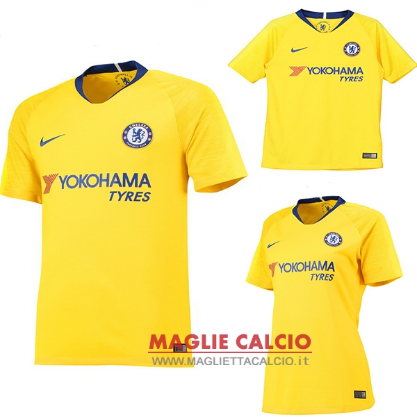 nuova seconda divisione magliette chelsea 2018-2019（donna+bambino）