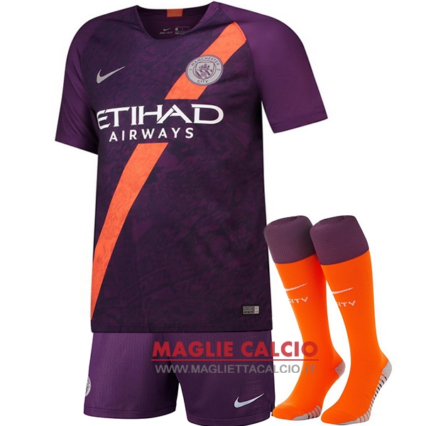 nuova terza divisione magliette manchester city 2018-2019（pantaloncini+calze）