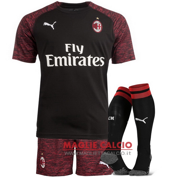 nuova terza divisione magliette ac milan 2018-2019（pantaloncini+calze）