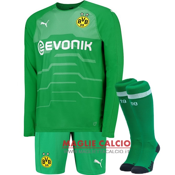 nuova seconda divisione magliette manica lunga portiere borussia dortmund 2018-2019（pantaloncini+calze）