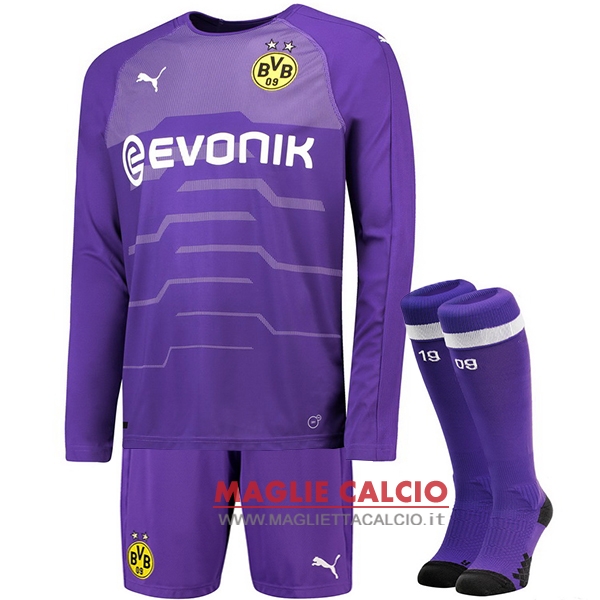 nuova terza divisione magliette manica lunga portiere borussia dortmund 2018-2019（pantaloncini+calze）