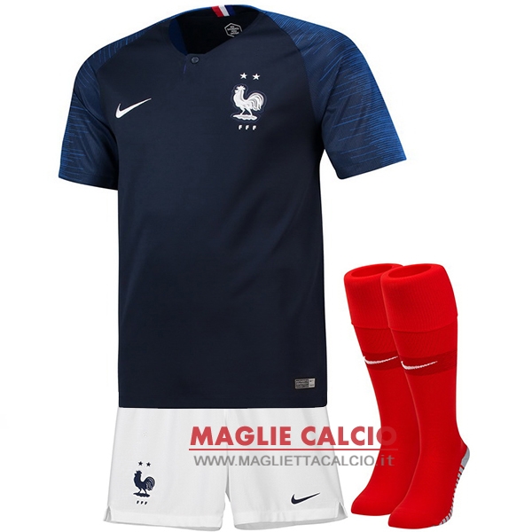 nuova championne du monde prima divisione magliette francia 2018（pantaloncini+calze）