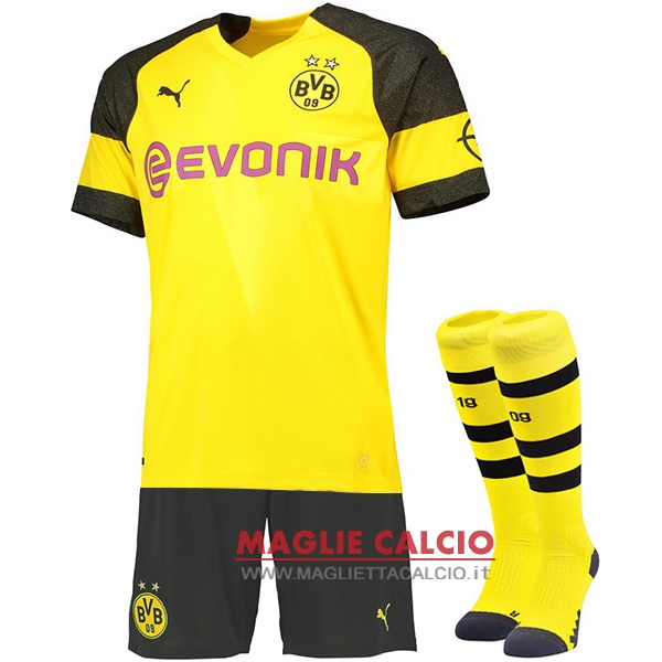 nuova prima divisione magliette borussia dortmund 2018-2019（pantaloncini+calze）