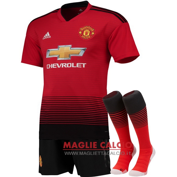 nuova prima divisione magliette manchester united 2018-2019（pantaloncini+calze）