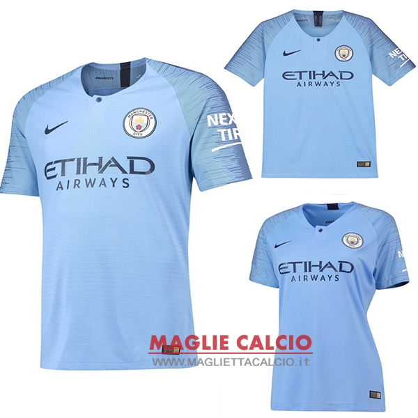 nuova prima divisione magliette manchester city 2018-2019（donna+bambino）