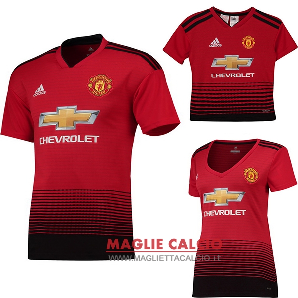 nuova prima divisione magliette manchester united 2018-2019（donna+bambino）