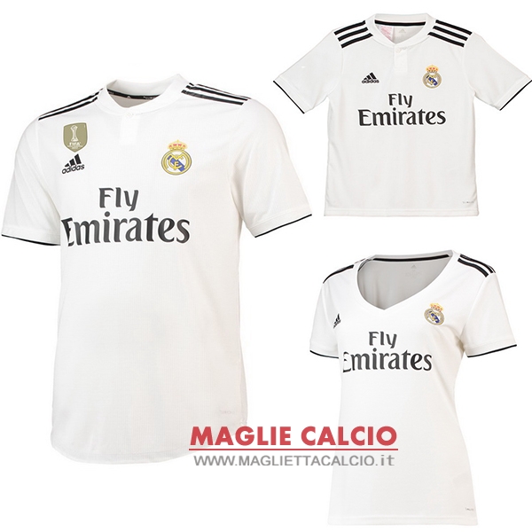 nuova prima divisione magliette real madrid 2018-2019（donna+bambino）