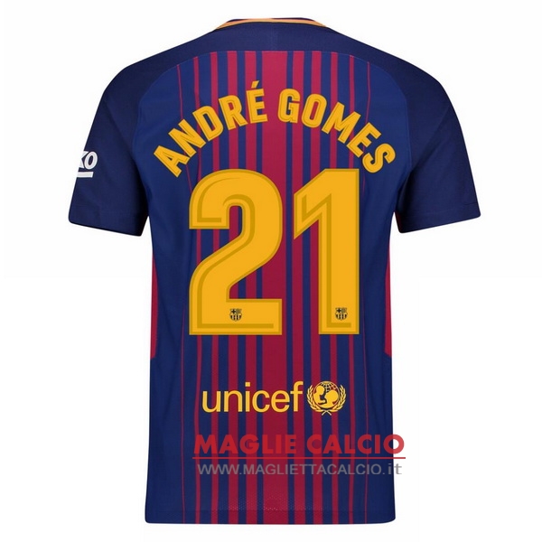 nuova maglietta barcellona 2017-2018 andre gomes 21 prima