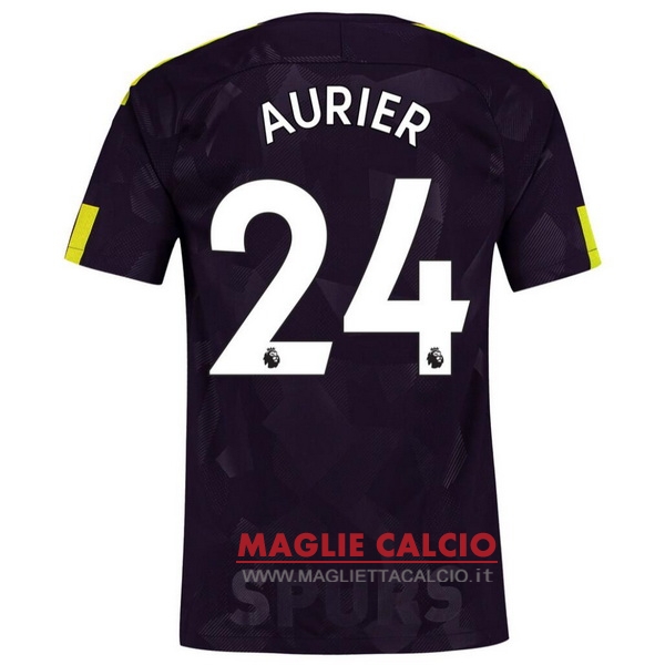 nuova maglietta tottenham hotspur 2017-2018 aurier 24 terza