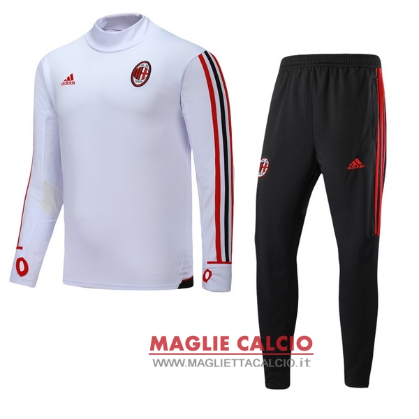 nuova ac milan insieme completo bianco giacca 2017-2018