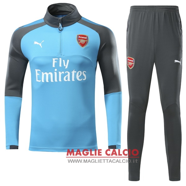 nuova arsenal insieme completo blu grigio giacca 2017-2018