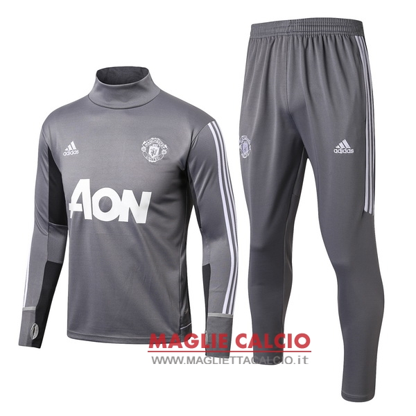 nuova manchester united insieme completo grigio luce giacca 2017-2018