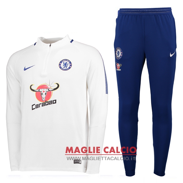 nuova chelsea insieme completo bianco blu bambino giacca 2017-2018