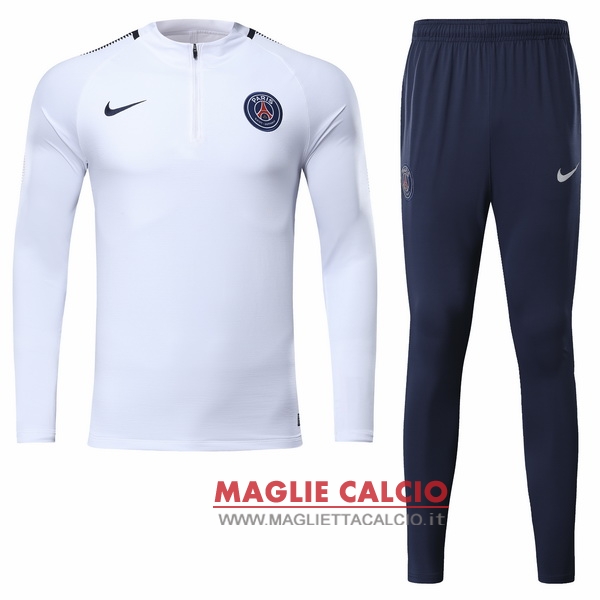 nuova paris saint germain insieme completo bianco woolen giacca 2017-2018