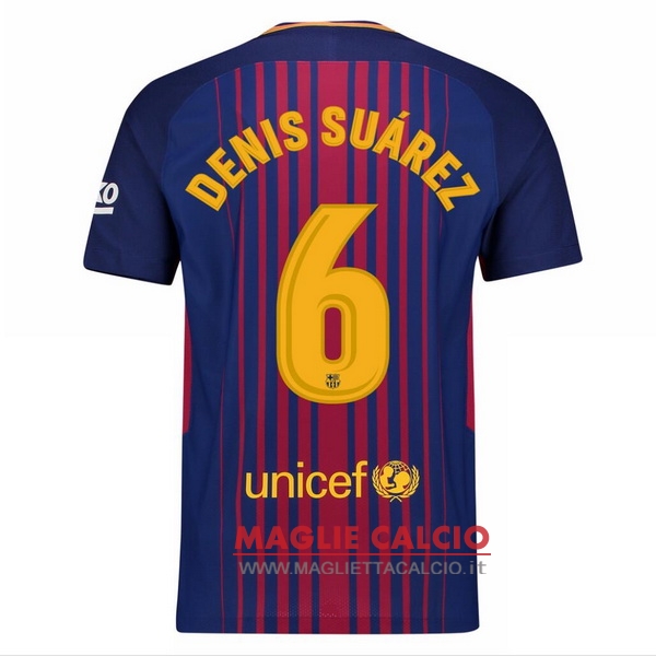 nuova maglietta barcellona 2017-2018 denis suarez 6 prima