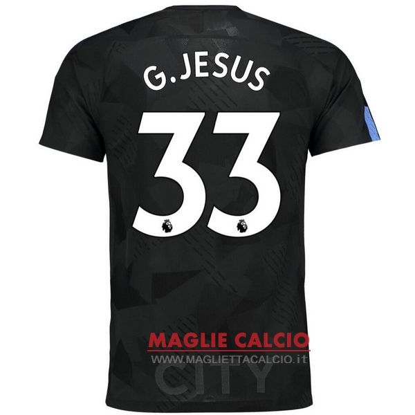 maglietta manchester city 2017-2018 g.jesus 33 terza