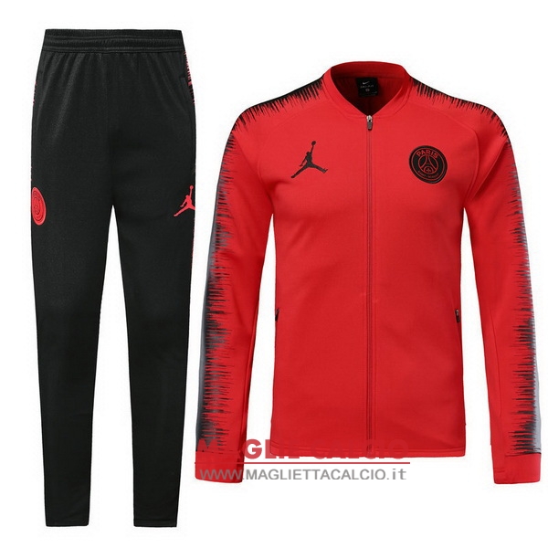 nuova paris saint germain insieme completo rosso navy giacca 2018-2019