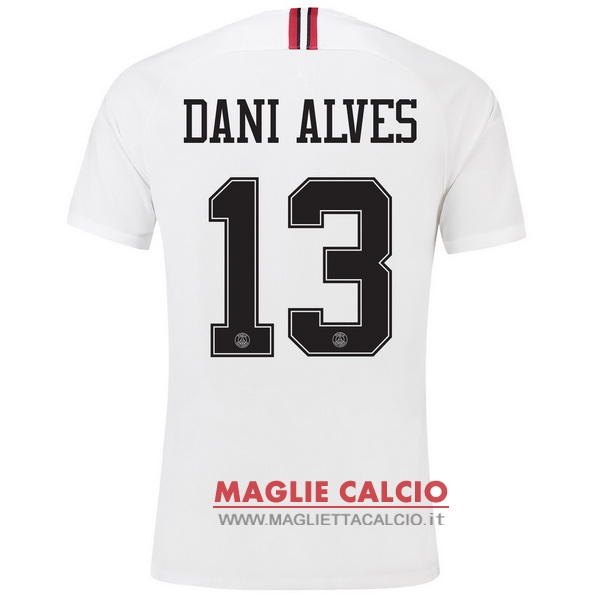 nuova maglietta paris saint germain 2018-2019 dani alves 13 terza seconda