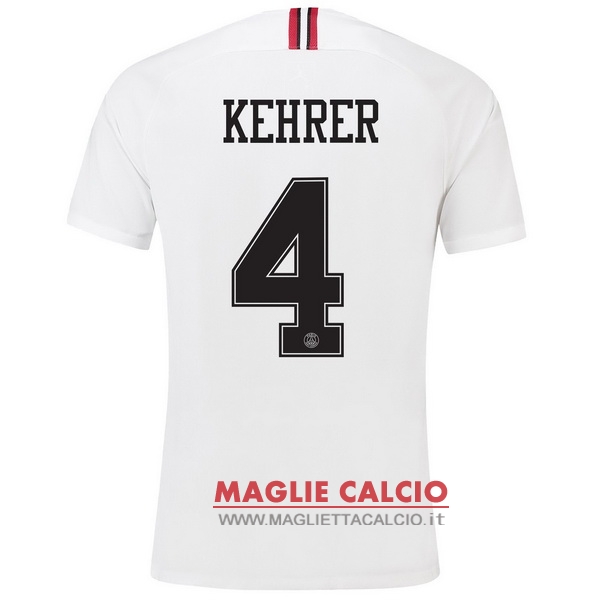 nuova maglietta paris saint germain 2018-2019 kehrer 4 terza seconda