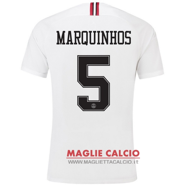 nuova maglietta paris saint germain 2018-2019 marquinhos 5 terza seconda