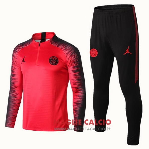 nuova paris saint germain insieme completo rosso navy bambino giacca 2018-2019
