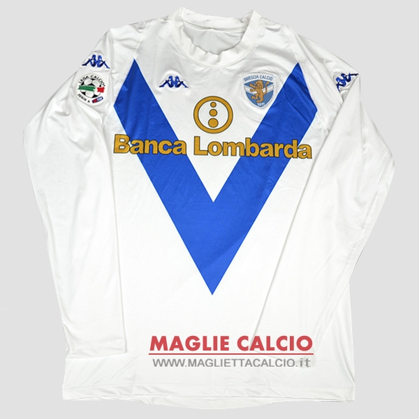 nuova seconda brescia calcio mancia lunga retro 2003-2004 bianco