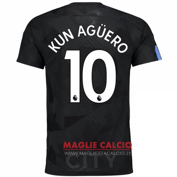 maglietta manchester city 2017-2018 kun aguero 10 terza