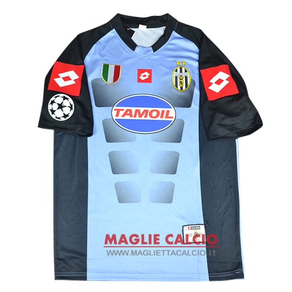 magliette portiere nuova juventus retro 2002-2003 blu