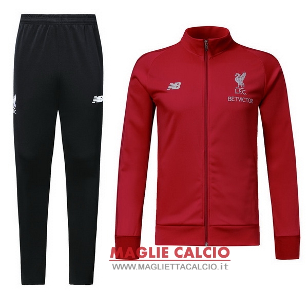 nuova liverpool insieme completo rosso nero giacca 2018-2019