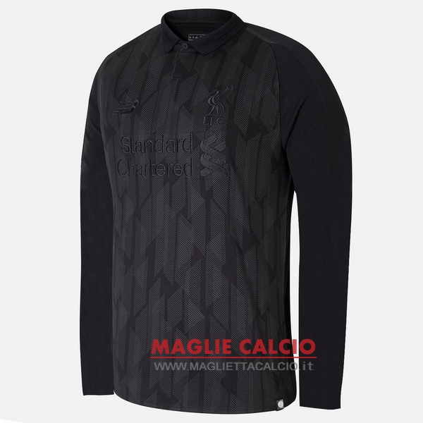 nuova magliette edicion limitada manica lunga liverpool 2018-2019 nero