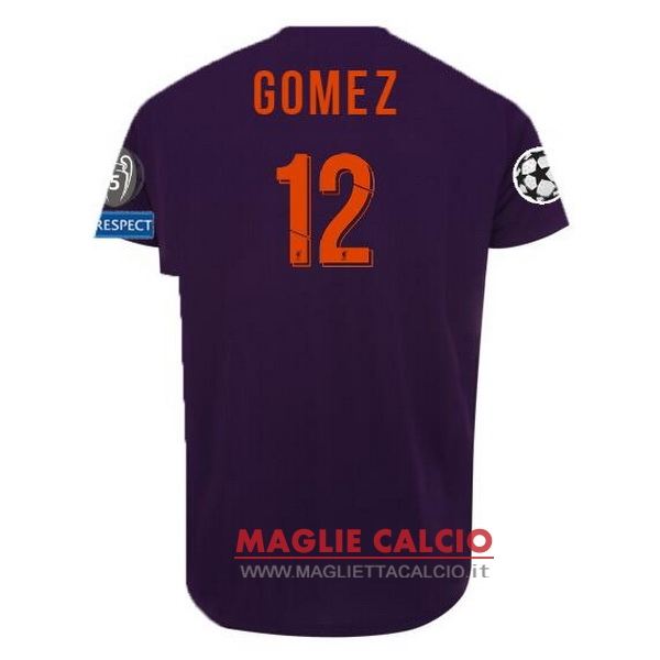 nuova maglietta liverpool 2018-2019 gomez 12 seconda