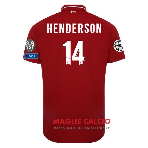 nuova maglietta liverpool 2018-2019 henderson 14 prima