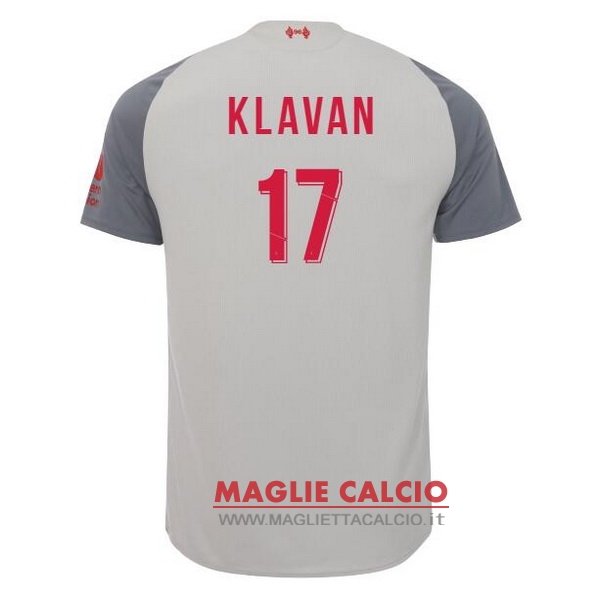 nuova maglietta liverpool 2018-2019 klavan 17 terza