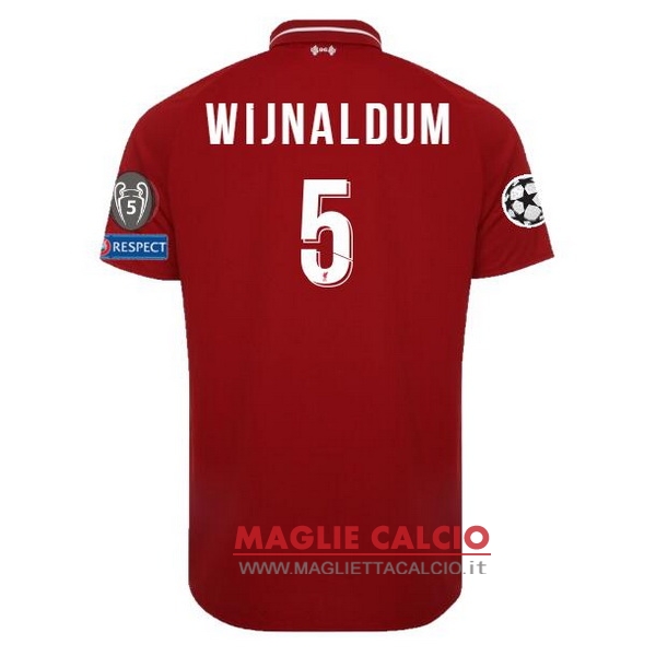 nuova maglietta liverpool 2018-2019 wijnaldum 5 prima