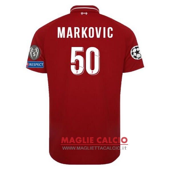 nuova maglietta liverpool 2018-2019 markovic 50 prima