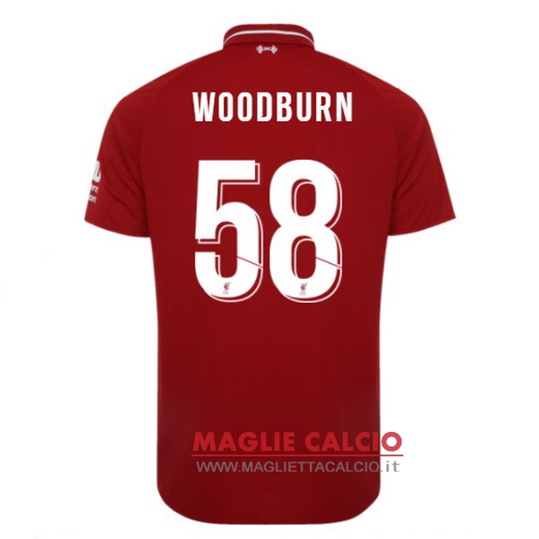 nuova maglietta liverpool 2018-2019 woodburn 58 prima