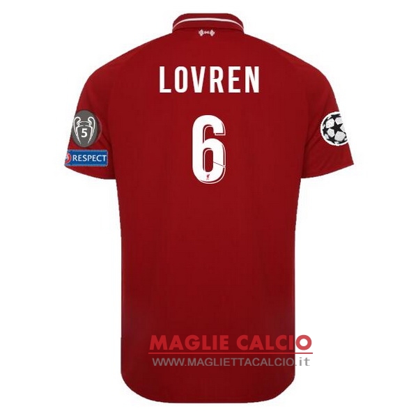 nuova maglietta liverpool 2018-2019 lovren 6 prima