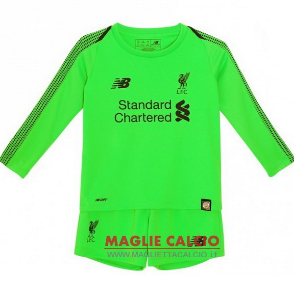 nuova seconda portiere manica lunga liverpool bambino 2018-2019