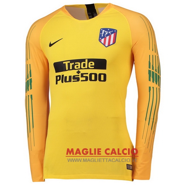 nuova manica lunga portiere atletico madrid 2018-2019 giallo