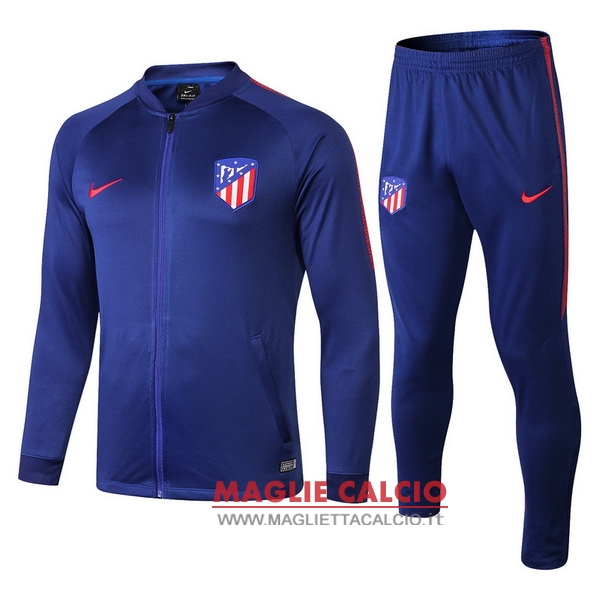 nuova atletico madrid insieme completo blu luce giacca 2018-2019