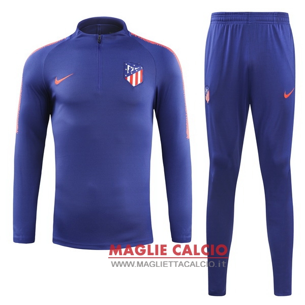 nuova atletico madrid insieme completo blu giacca 2018-2019