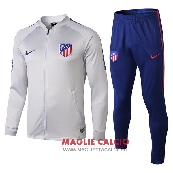 nuova atletico madrid insieme completo grigio luce giacca 2018-2019