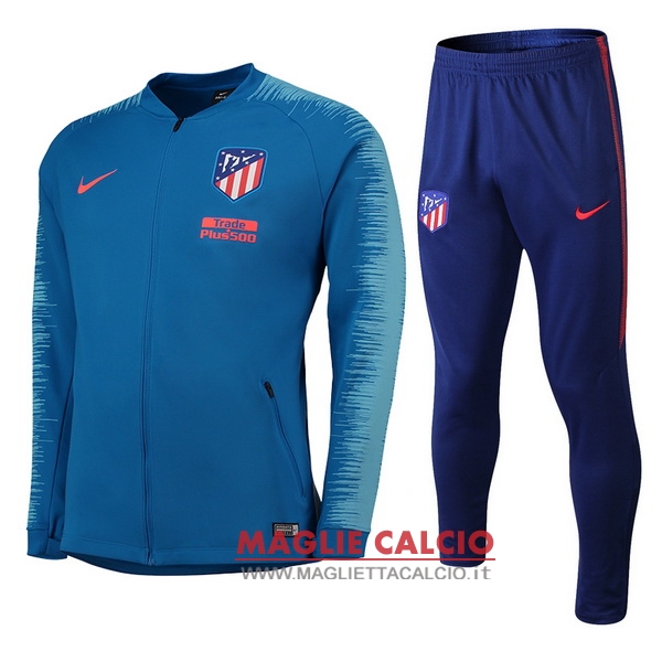 nuova atletico madrid insieme completo rosso blu giacca 2018-2019