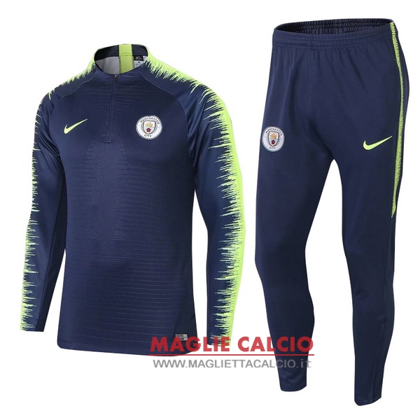 nuova manchester city insieme completo blu bambino giacca 2018-2019