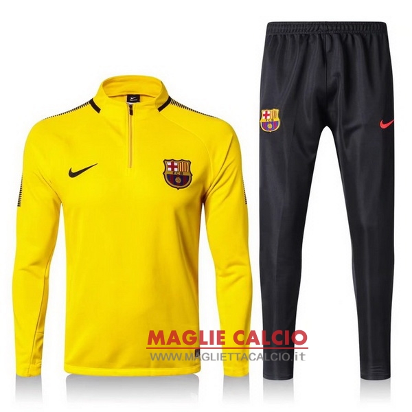 nuova barcelona insieme completo giallo nero giacca 2017-2018