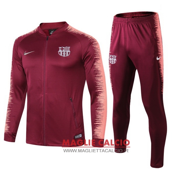 nuova barcelona set completo rosso navy giacca 2018-2019